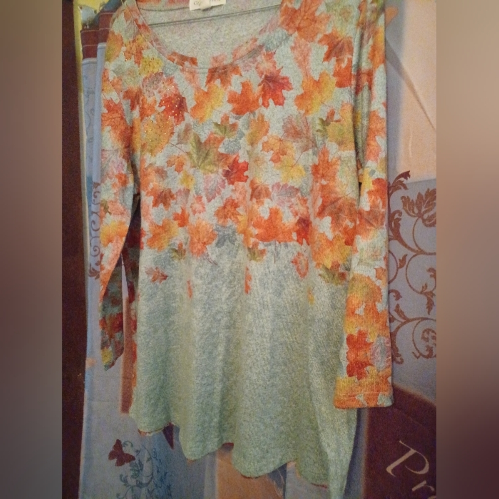 Floral Autumn Leaves Women's Top